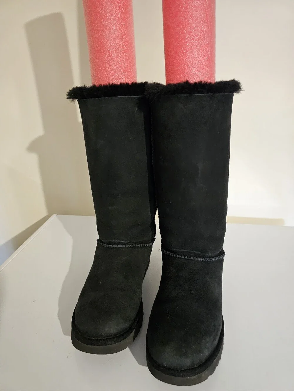 Ugg Black Tall Bailey Bows Boots - Women